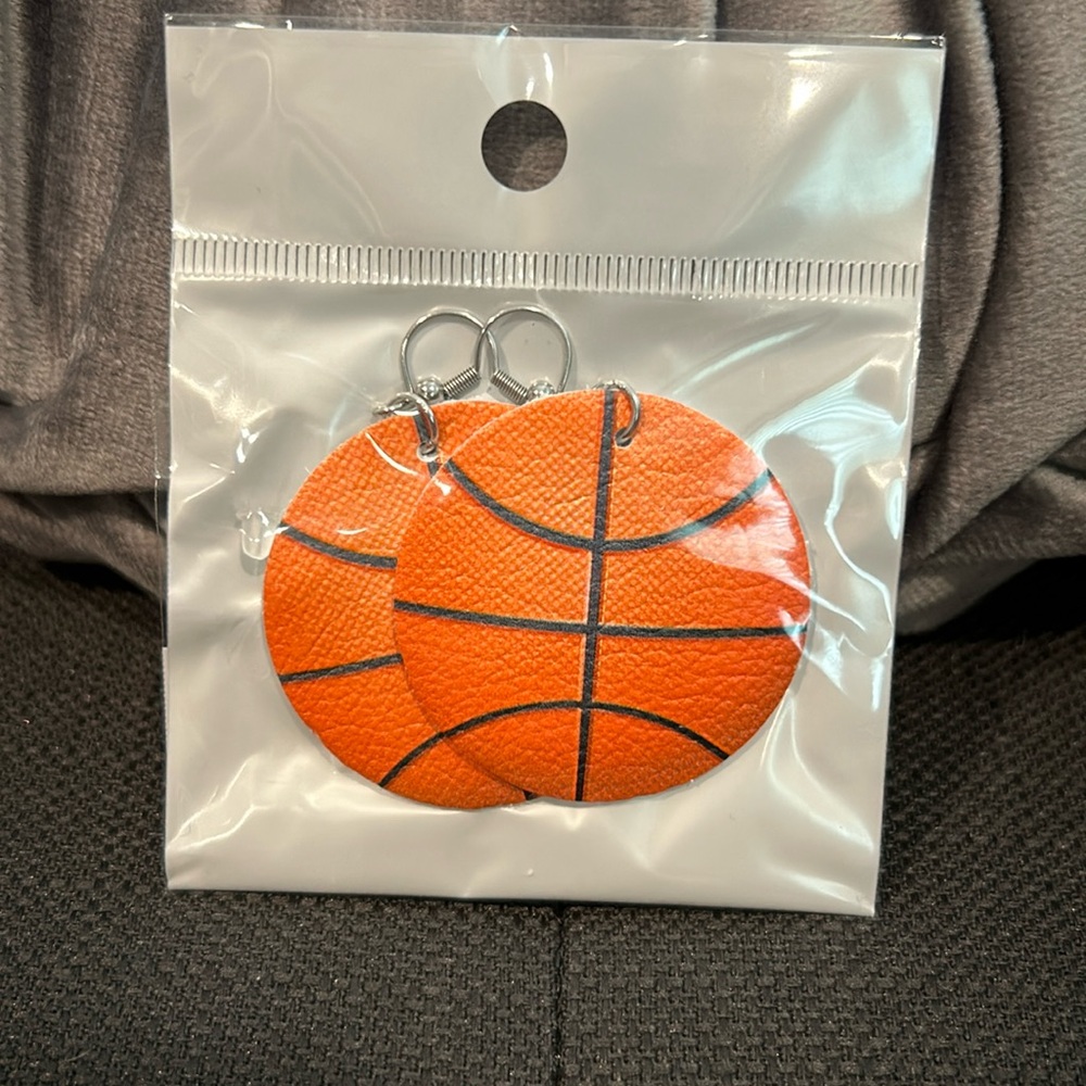New leather basketball 🏀 earrings